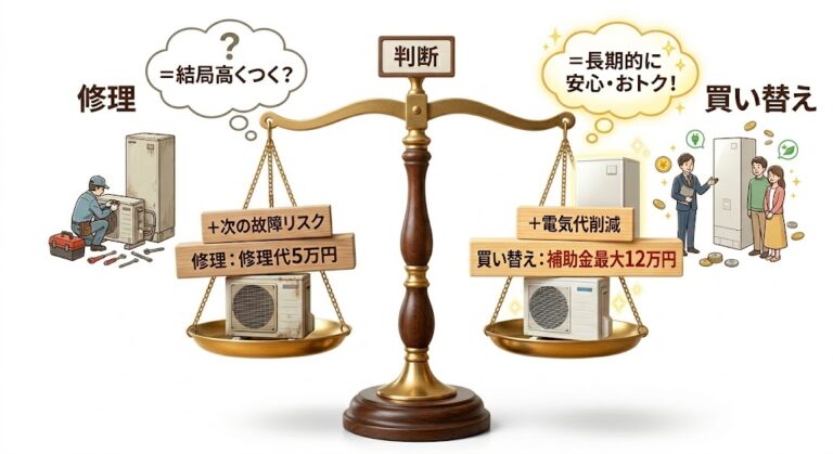 エコキュートの修理と買い替え判断