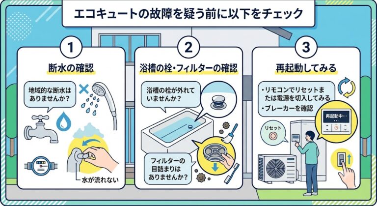 エコキュートの故障前にチェック