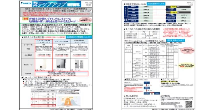ダイキン製エコキュート補助金対象モデル
